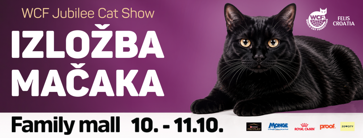 Izložba mačaka od 10. – 11.10. u Family mallu Zagreb